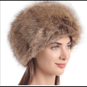 Faux fur Russian hat